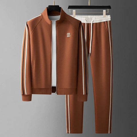 Deon - Stilvolles Trainingsanzug-Set mit seitlichen Streifen, Reißverschlussjacke und Hose für Herren