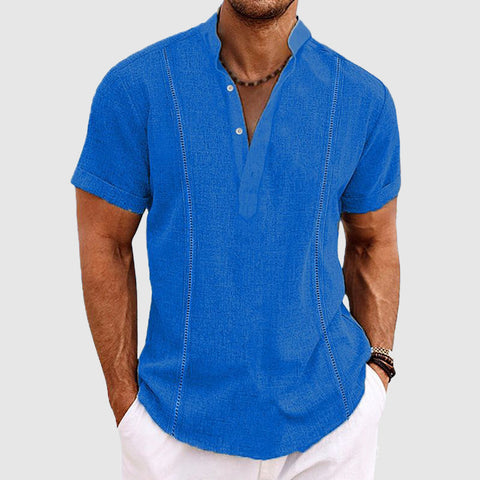 Myles - Atmungsaktives Kurzarmhemd im Casual-Stil