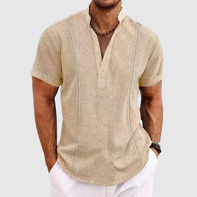 Myles - Atmungsaktives Kurzarmhemd im Casual-Stil