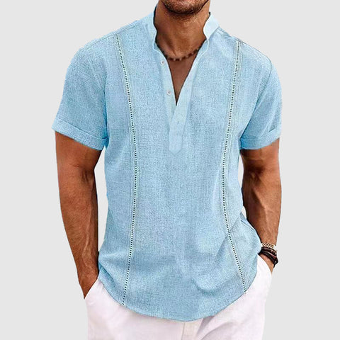 Myles - Atmungsaktives Kurzarmhemd im Casual-Stil