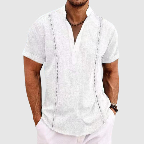 Myles - Atmungsaktives Kurzarmhemd im Casual-Stil