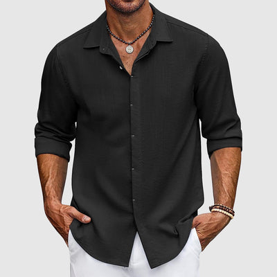Mylan - Elegantes Langarm-Poloshirt mit Knopfleiste