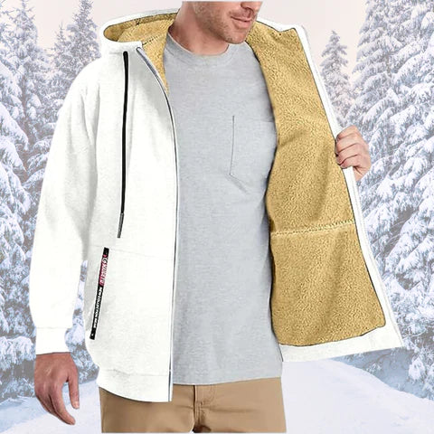 TOMMY - Fleece-Kapuzenpullover mit Reißverschluss