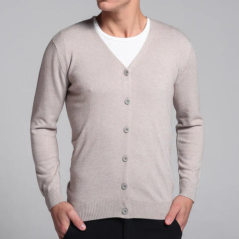 Gareth - Klassischer Cardigan mit V-Ausschnitt und Knöpfen