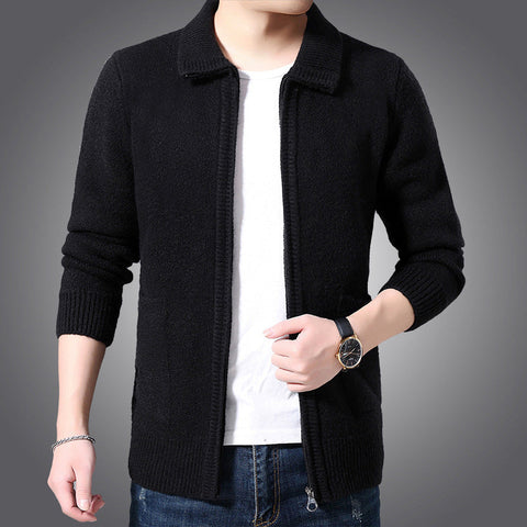 Alain - Lässige, vielseitige Strickjacke mit Reißverschluss für Herren
