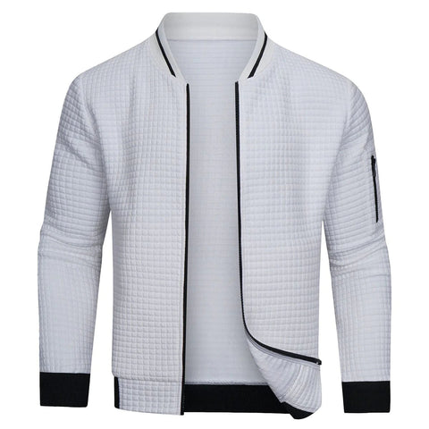 Sergio - Lässige Waffelstrickjacke mit Reißverschluss für Herren