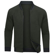 Sergio - Lässige Waffelstrickjacke mit Reißverschluss für Herren