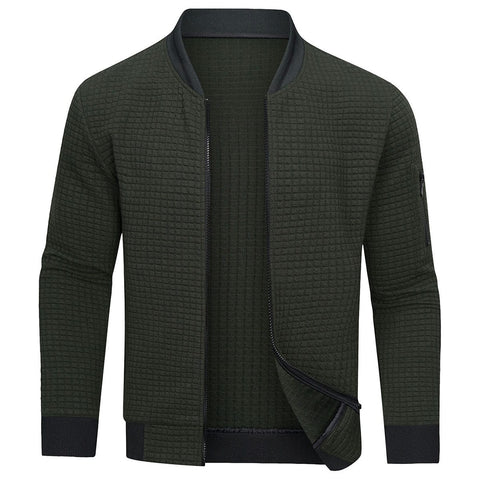 Sergio - Lässige Waffelstrickjacke mit Reißverschluss für Herren