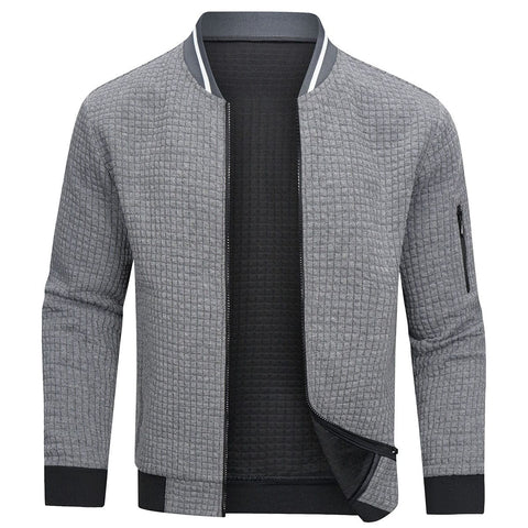 Sergio - Lässige Waffelstrickjacke mit Reißverschluss für Herren