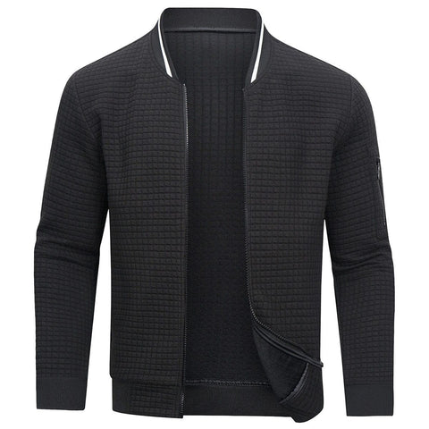Sergio - Lässige Waffelstrickjacke mit Reißverschluss für Herren