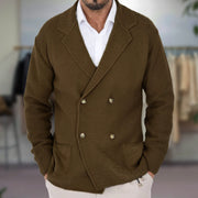 Allan - Eleganter, doppelreihiger Strickblazer für Herren
