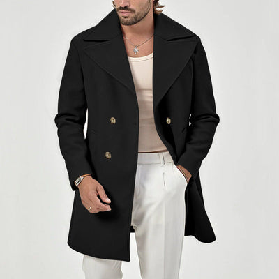 Herold - Eleganter Trenchcoat mit doppeltem Knopfverschluss und breitem Kragen für Herren