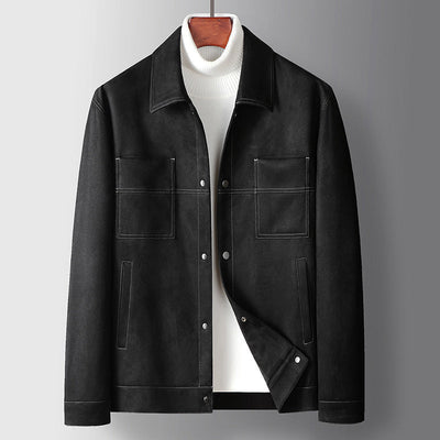 Aleandro - Klassische, elegante Knopfjacke mit Revers für Herren