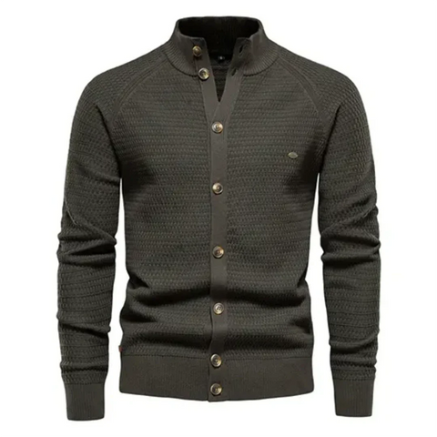 Arthuro - Lässige, warme Strickjacke mit Knöpfen für Herren