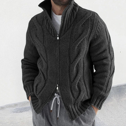 Clinton - Vielseitiger, lässiger Cardigan-Pullover mit Reißverschluss