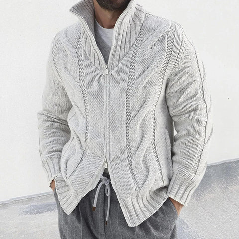 Clinton - Vielseitiger, lässiger Cardigan-Pullover mit Reißverschluss