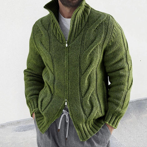 Clinton - Vielseitiger, lässiger Cardigan-Pullover mit Reißverschluss