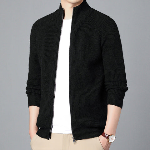 Leandro - Lässige Strickjacke mit Reißverschluss für Herren