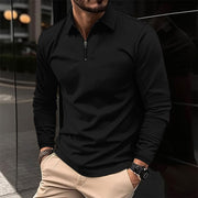 Alvar - Lässiges Slim-Fit-Langarmhemd mit Reißverschluss für Herren