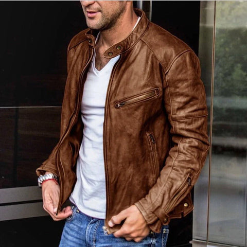 David - Elegante und wetterfeste Lederjacke