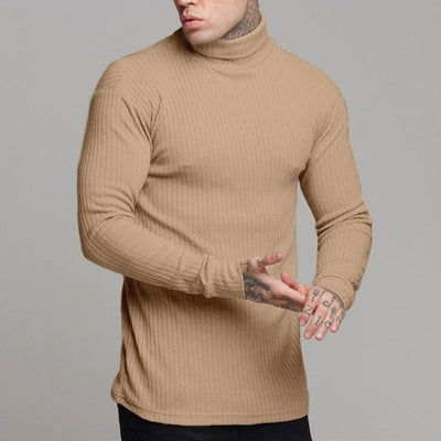 Derek - Gerippter, schmal geschnittener Rollkragenpullover für Herren