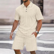 Eduard - Stilvolles lockeres Set aus Polohemd und Shorts für Herren