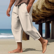 Alfred - Lässige Leinenhose mit Kordelzug und Knöchellänge