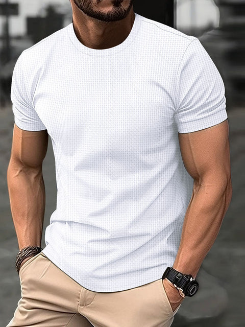 Gustavo - Lässiges, schmal geschnittenes T-Shirt mit Rundhalsausschnitt für Herren