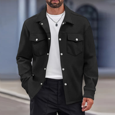 Darren - Lässige, stilvolle Jacke mit Knöpfen und Brusttasche für Herren