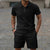 Elvio - Lässiges Slim-Fit-Polohemd und Shorts im Set für Herren