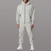 Nicolo - Lässiges, stilvolles Set aus Reißverschlussjacke mit Kapuze und Hose für Herren