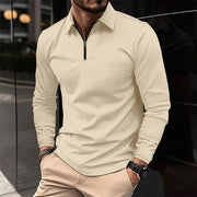 Alvar - Lässiges Slim-Fit-Langarmhemd mit Reißverschluss für Herren