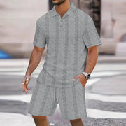 Eduard - Stilvolles lockeres Set aus Polohemd und Shorts für Herren