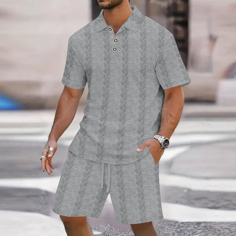 Eduard - Stilvolles lockeres Set aus Polohemd und Shorts für Herren