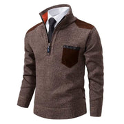 Walter - Lässiger Strickpullover mit Reißverschluss und Brusttaschen für Herren