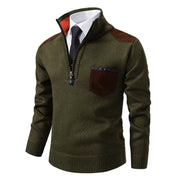 Walter - Lässiger Strickpullover mit Reißverschluss und Brusttaschen für Herren