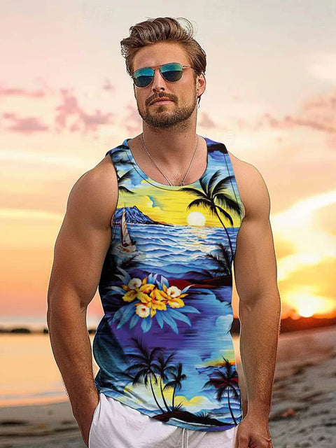 Graham - Hawaiian Style Männer Tank Tops