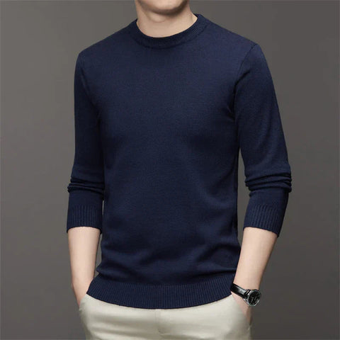 Mauricio - Lässiger, einfarbiger Strickpullover für Herren