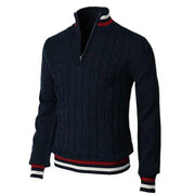 Marcus - Lässiger, stilvoller Strickpullover mit halbem Reißverschluss für Herren