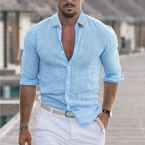 Dexter - Lässiges Langarm-Poloshirt für Herren