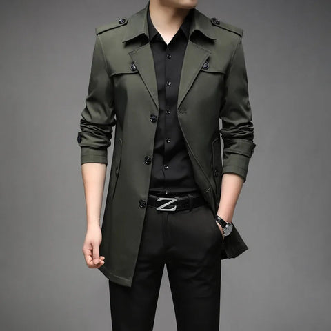 Claude - Eleganter Trenchcoat mit Knöpfen für Herren für Herren