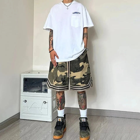 Stellan - Camouflage Freizeit Cargo Shorts