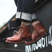Elvis - Lederstiefeletten mit Schnürung für Herren