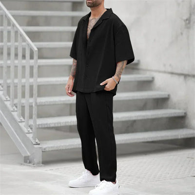 James - Elegantes, entspanntes Set aus Poloshirt und Hose