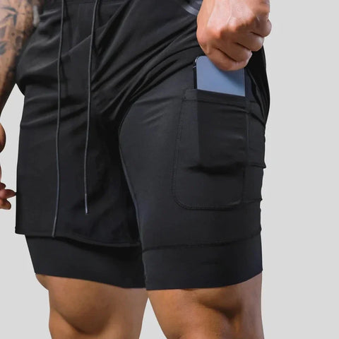 Amias - Double-Layer-Laufshorts für Männer