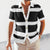 Daniel - Elegantes gestreiftes Poloshirt aus Strick mit Knöpfen