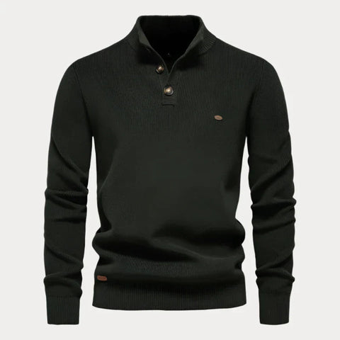 Rudolf - Lässiger Strickpullover mit Knöpfen für Herren