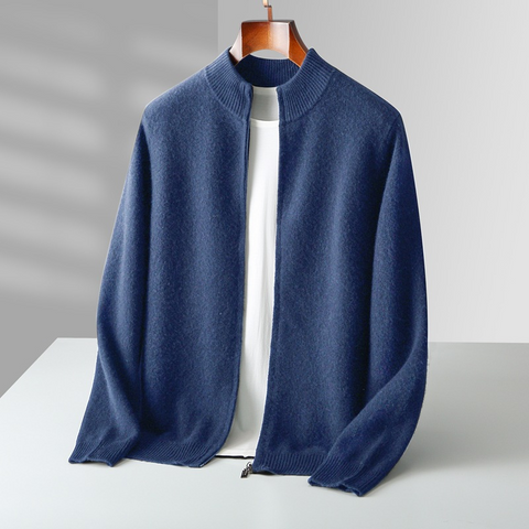 Homer - Lässige klassische Strickjacke mit Reißverschluss für Herren