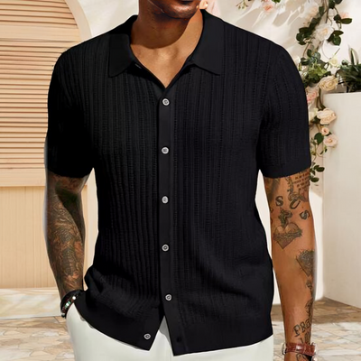Fernan - Elegantes Poloshirt aus Strick mit Knopfleiste