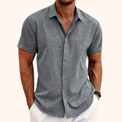 Miguel - Kurzarm-Button-Down-Hemd für Herren